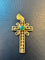 Pendentif Croix portugaise Art déco - Pendentif en or jaune et émeraude 58 Facettes P1622D