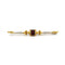 Broche barrette en or jaune, diamants et grenat 58 Facettes 260186R