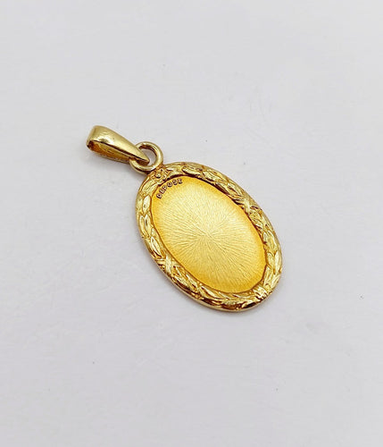 Augis - Pendentif médaille d'amour en or 18k, diamant et rubis 58 Facettes A07585
