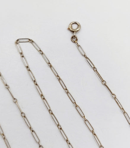 Chaîne vintage - Collier trombone en or blanc 18k 58 Facettes A07587