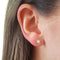 Embrace - Boucle d’oreille solitaire en or blanc et diamant 58 Facettes Earrings-003