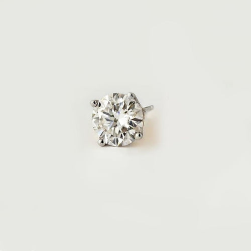 Embrace - Boucle d’oreille solitaire en or blanc et diamant 58 Facettes Earrings-003