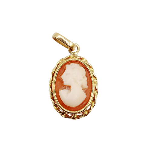 Pendentif vintage - Camée coquillage en or 18k 58 Facettes A07591