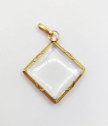 Pendentif porte-photo Art nouveau en or 18k 58 Facettes A07592