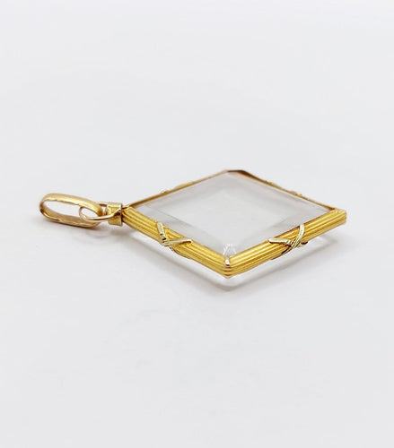 Pendentif porte-photo Art nouveau en or 18k 58 Facettes A07592