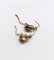 Dormeuses victoriennes - Boucles d'oreilles en or rose, argent et diamants 58 Facettes A07593