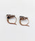 Dormeuses victoriennes - Boucles d'oreilles en or rose, argent et diamants 58 Facettes A07593