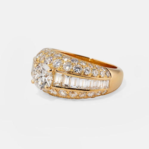 56.5 Cartier Gina - Bague cocktail en or jaune 18k et diamants 58 Facettes 294