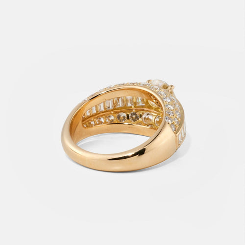 56.5 Cartier Gina - Bague cocktail en or jaune 18k et diamants 58 Facettes 294