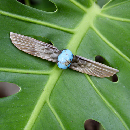 Broche Georges Pierre - Broche scarabée Art nouveau en corne et verre 58 Facettes 11168
