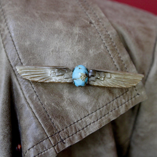 Broche Georges Pierre - Broche scarabée Art nouveau en corne et verre 58 Facettes 11168