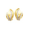 Boucles d'oreilles Feuilles - Boucles d'oreilles en or jaune, or blanc et diamants 58 Facettes 35798