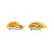 Boucles d'oreilles Feuilles - Boucles d'oreilles en or jaune, or blanc et diamants 58 Facettes 35798