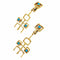 Boucles d'oreilles Boucles d'oreilles vintage en or jaune et turquoises cabochon 58 Facettes 35871