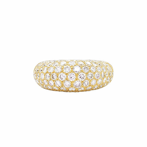 Bague 52 Bague jonc bombé en or jaune et diamants 58 Facettes 35806