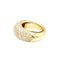 Bague 52 Bague jonc bombé en or jaune et diamants 58 Facettes 35806
