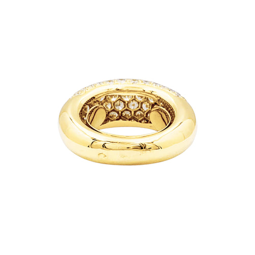Bague 52 Bague jonc bombé en or jaune et diamants 58 Facettes 35806