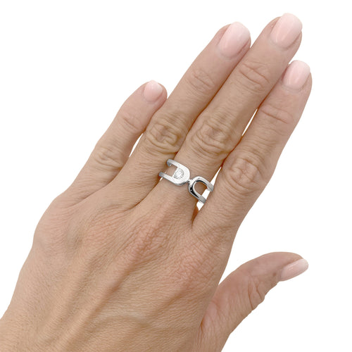Bague 52 Dinh Van Maillon - Bague en or blanc et diamant 58 Facettes 35876