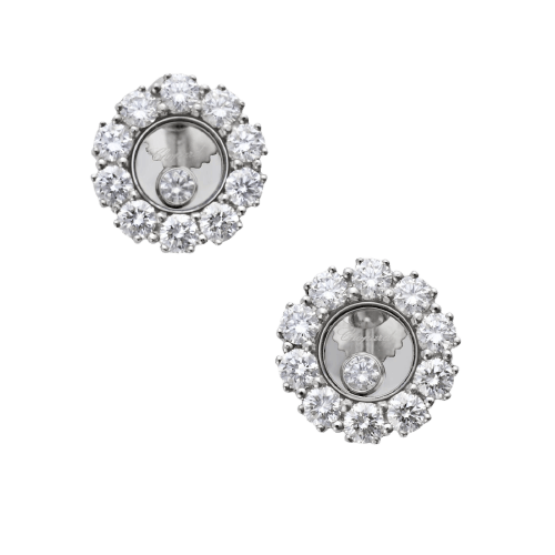 Chopard Happy Diamonds - Boucles d'oreilles en or blanc et diamants