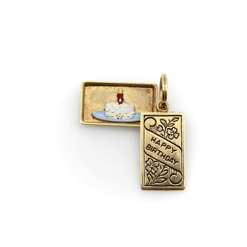 Pendentif Pendentif mécanique d’anniversaire en or 14K et émail 58 Facettes 11173
