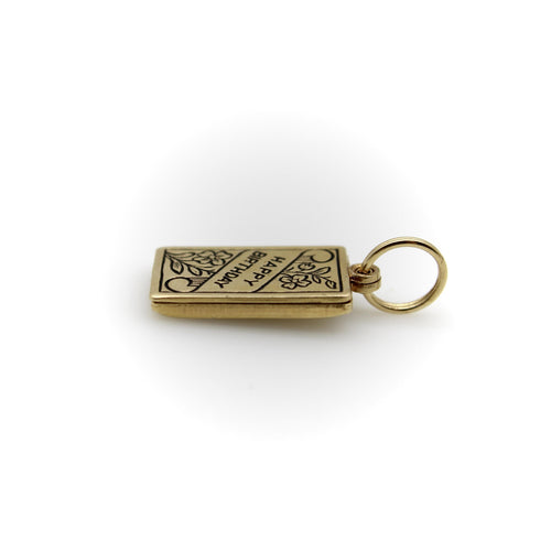 Pendentif Pendentif mécanique d’anniversaire en or 14K et émail 58 Facettes 11173