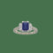 53 Bague en or 18k et platine, saphir de Ceylan et diamants 58 Facettes FB11627