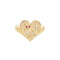 Bague 53 Bague chevalière hibou cœur en or jaune 14k, diamants et rubis 58 Facettes G13854