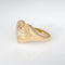 Bague 53 Bague chevalière hibou cœur en or jaune 14k, diamants et rubis 58 Facettes G13854