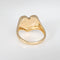 Bague 53 Bague chevalière hibou cœur en or jaune 14k, diamants et rubis 58 Facettes G13854
