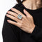 Bague 53 Bague cocktail aigue-marine 27 ct en or blanc 14k et diamants 58 Facettes G13870