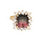 Bague 54 Bague vintage - Tourmaline bicolore 5,60 ct et diamants en or jaune 14k 58 Facettes G13862
