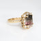 Bague 54 Bague vintage - Tourmaline bicolore 5,60 ct et diamants en or jaune 14k 58 Facettes G13862