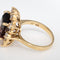 Bague 54 Bague vintage - Tourmaline bicolore 5,60 ct et diamants en or jaune 14k 58 Facettes G13862