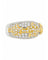55 Bague motif étoiles en or blanc et jaune 18 kt et diamants 58 Facettes c1246ci