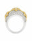 55 Bague motif étoiles en or blanc et jaune 18 kt et diamants 58 Facettes c1246ci