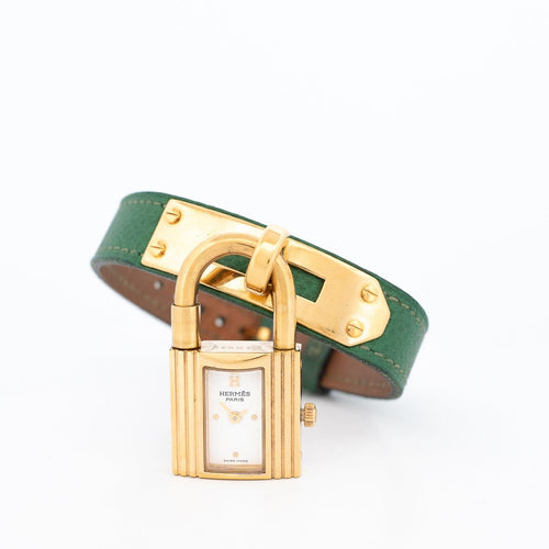 Montre Hermès Kelly - Montre en acier plaqué or, cadran ivoire 58 Facettes 563