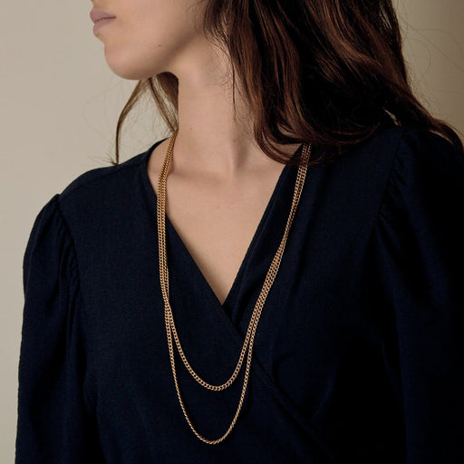 Collier Chaîne giletière en or jaune 18K 58 Facettes 58FC59