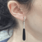 Boucles d'oreilles en or blanc, diamants et onyx 58 Facettes T121