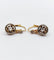 Dormeuses cible Art déco en or 18k, platine et diamants 58 Facettes A07595