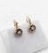 Dormeuses cible Art déco en or 18k, platine et diamants 58 Facettes A07595