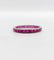 50 Alliance américaine Art déco - Bague éternité en or blanc 18k et rubis 58 Facettes A07600