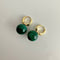 Boucles d'oreilles Jullie - Boucles d'oreilles boules en argent 925 et malachite 58 Facettes SER1028YG-1