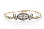 Bracelet ancien en or et platine, diamants et saphirs synthétiques 58 Facettes 13497