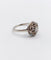 51 Art déco - Bague géométrique en or blanc, platine et diamants 58 Facettes A07610