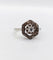 51 Art déco - Bague géométrique en or blanc, platine et diamants 58 Facettes A07610