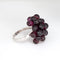 Bague Bague cocktail cluster de grenats briolettes en or blanc 18 carats 58 Facettes G13871