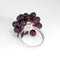 Bague Bague cocktail cluster de grenats briolettes en or blanc 18 carats 58 Facettes G13871