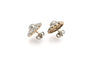 Boucles d'oreilles fleurs en or jaune, platine et diamants 58 Facettes 13502