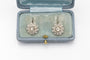 Boucles d'oreilles fleurs en or jaune, platine et diamants 58 Facettes 13502