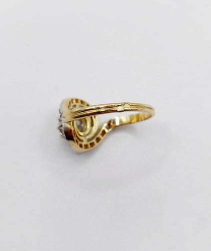 54.5 Bague tourbillon en or 18k, platine et diamants 58 Facettes A07612